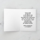 Baby jongens 1e verjaardag kaart (Binnen)