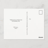 Baby Jongens eerste verjaardag Dank je foto Briefkaart (Achterkant)