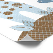 Baby jongens giraf schildpad kinderkamer kunst - W Poster (Hoek)