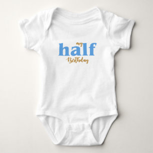 Baby jongens halve verjaardag shirt