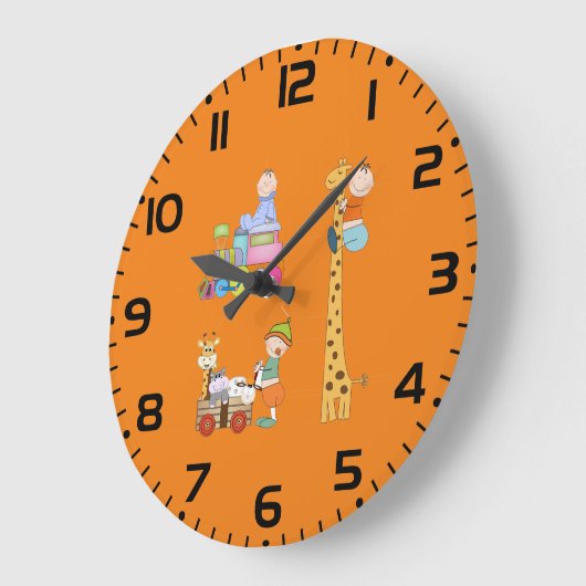 Baby Jongens met Nurserytrein Giraffe en Wagen Grote Klok (Hoek)