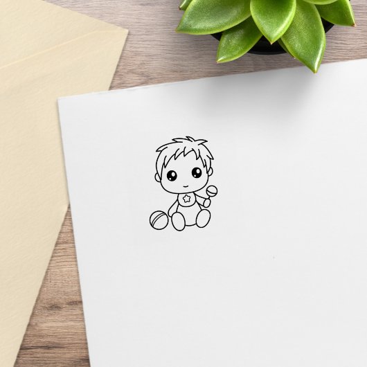 Baby jongens overall 1x1 rubberstempel