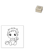 Baby jongens overall 1x1 rubberstempel (Gestempeld)