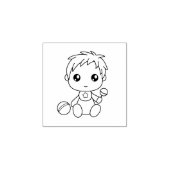 Baby jongens overall 1x1 rubberstempel (Afrduk)