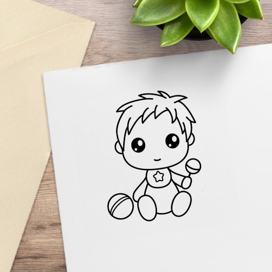 Baby Jongens Pyjama Kleur Me Rubberstempel