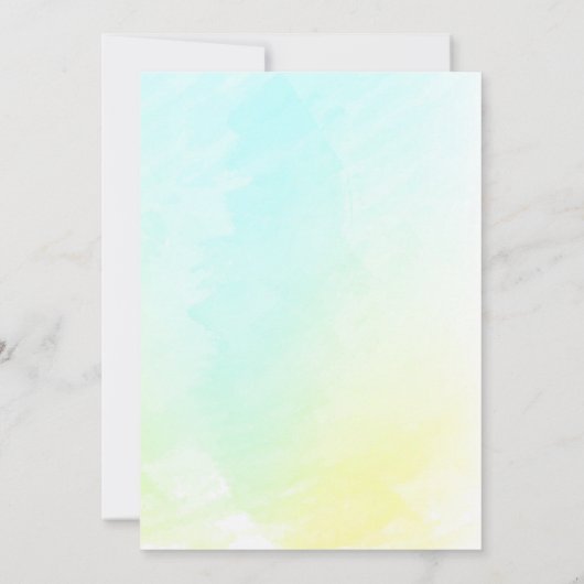 Baby-jongenskleding waterverf Virtueel Baby shower Kaart (Achterkant)