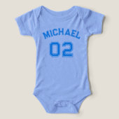 Baby Jongensnaam Jersey Nummer Sporten Zacht Katoe (Design voorkant)
