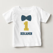 Baby Jongensnaam One Love Bow Stropdas Blauw (Voorkant)