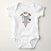 Baby jongensnaam One Love Tuxedo Romper (Voorkant)