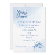 Baby Jongensschoenen Baby Shower Uitnodiging | Bla