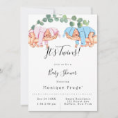 Baby-jongetje mammiearm Het is tweeling-Baby showe Kaart (Voorkant)