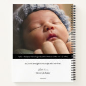 Baby Journal met foto en naam Gepersonaliseerd Notitieboek (Achterkant)