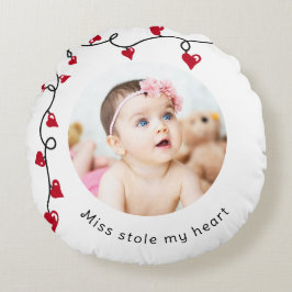 Baby juffrouw Stole My Heart Rond Kussen