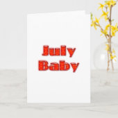 Baby juli kaart (Gele Bloem)