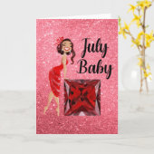 Baby juli kaart (Gele Bloem)