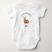 BABY JUMP SUIT 6 MAANDEN WIT MET BRUIN KONIJN ROMPER (Achterkant)