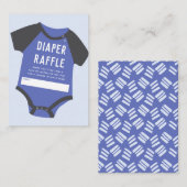 Baby Jumpsuit | Blauw | Diaper Raffle Informatiekaartje (Voorkant / Achterkant)
