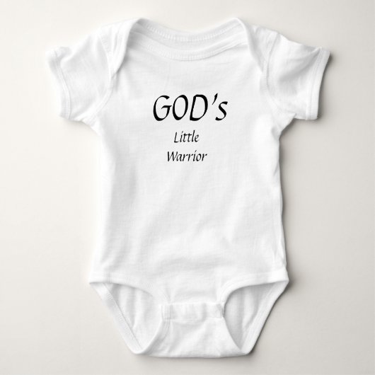 Baby Jumpsuit - Gods kleine Warrior Romper (Voorkant)