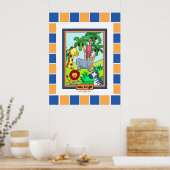 Baby Jungle 28 Aangepast 2 Poster (Keuken)