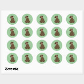 Baby Jungle Aap Ronde Sticker (Vel)
