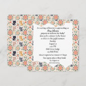 Baby Jungle Cats and Flowers Kaart (Voorkant / Achterkant)