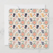 Baby Jungle Cats and Flowers Kaart (Achterkant)