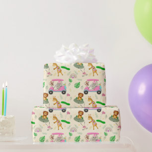 Baby Jungle Dieren Golf Baby Shower Cadeaupapier