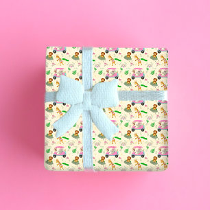 Baby Jungle Dieren Golf Baby Shower Inpakpapier Vel