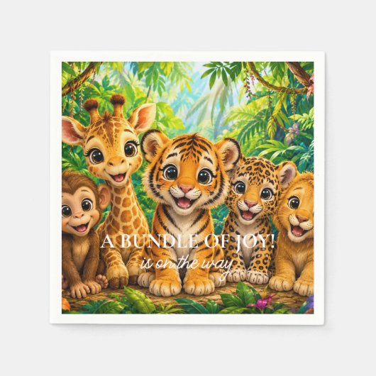 Baby Jungle Dieren Servet (Voorkant)