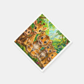Baby Jungle Dieren Servet (Hoek)