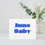 Baby juni briefkaart (Staand voorkant)