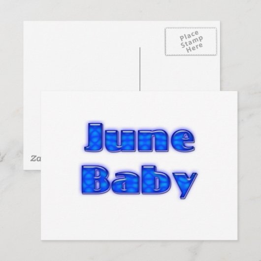 Baby juni briefkaart (Voorkant / Achterkant)