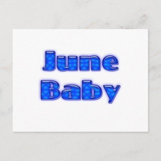Baby juni briefkaart (Voorkant)
