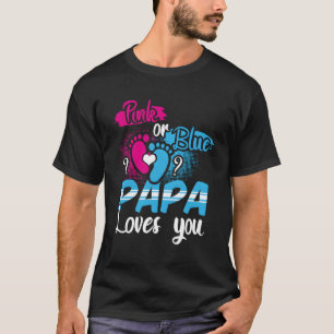 Baby K of Blue Papa houdt van je papa papa Geslach T-shirt