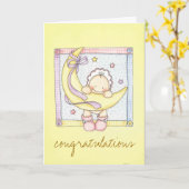 baby kaart (Gele Bloem)