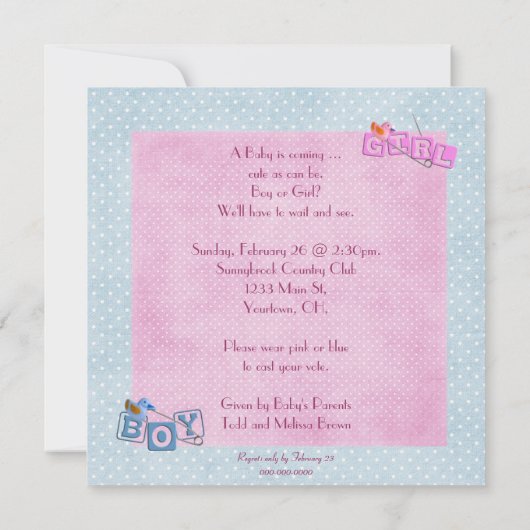 Baby Kaart (Achterkant)