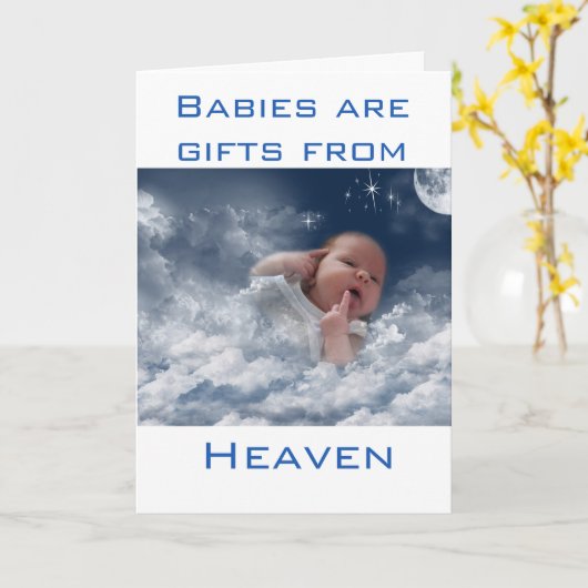 baby kaart (Gele Bloem)