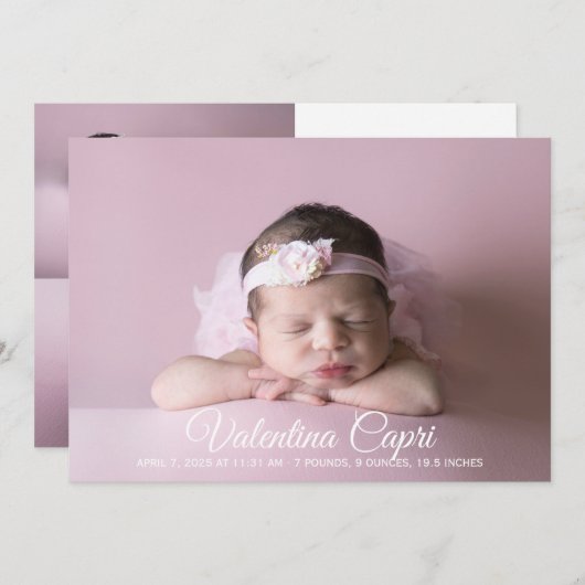 Baby Kaart (Voorkant / Achterkant)