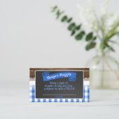 Baby Kaart met luierbekrachtiging - blauw (Staand voorkant)