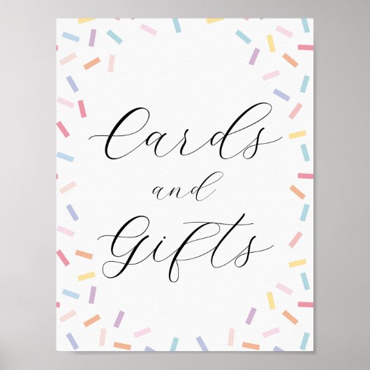 Baby Kaarten en cadeaubonnen Poster (Voorkant)