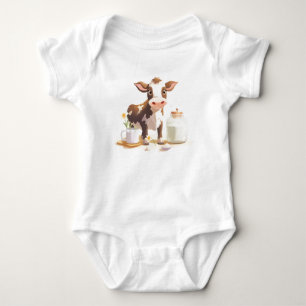 Baby Kalf Cute Boerderij Dier Baby Bodysuit