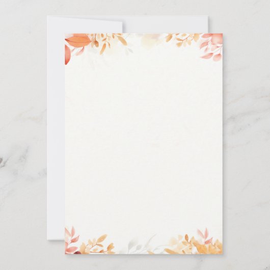 Baby Kalf Koe Pompoen Baby shower Invitation Kaart (Achterkant)