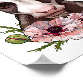 Baby Kalf Rose Dierenposter | Muurprint Poster (Hoek)