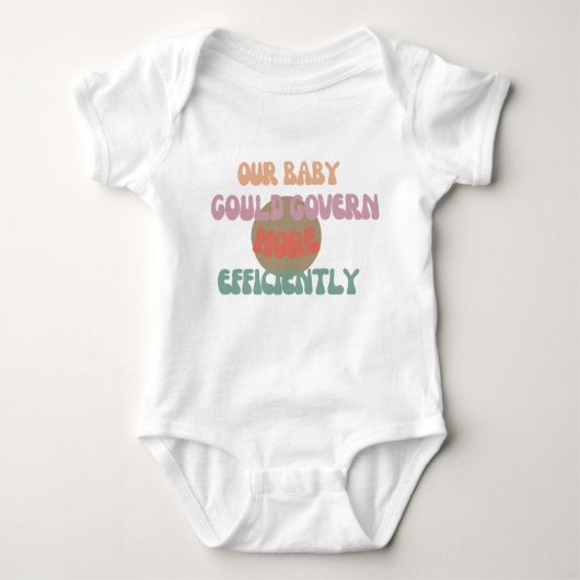 Baby kan regeren - Grappig Bodysuit (Voorkant)