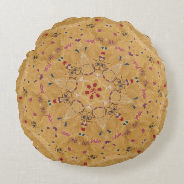 Baby Kan Rond Kussen (Voorkant)