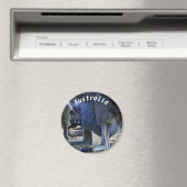 Baby kangaroo in de buidel van moeder - Australië Magneet (Insitu (Vaatwasser))