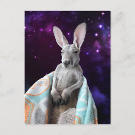 Baby Kangaroo in de ruimte Briefkaart