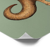 Baby Kangaroo/ Joey over groene achtergrond Poster (Hoek)