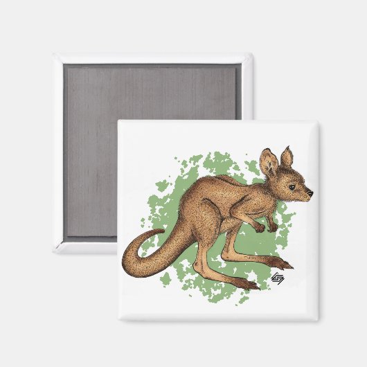 Baby Kangaroo Magneet (Voorkant / Achterkant)