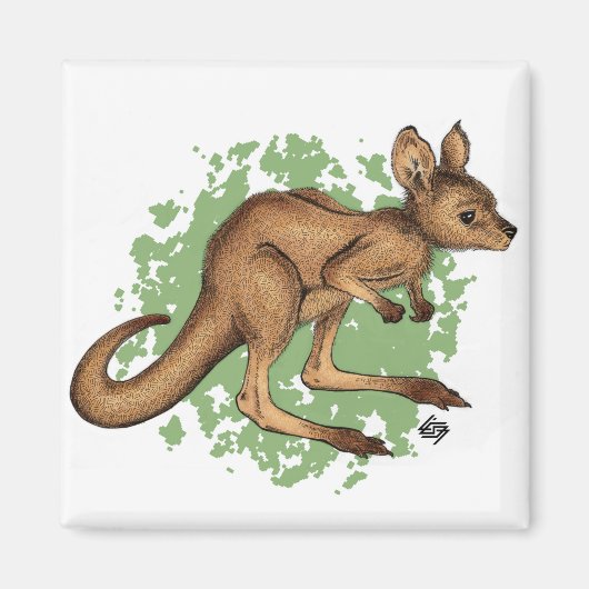 Baby Kangaroo Magneet (Voorkant)